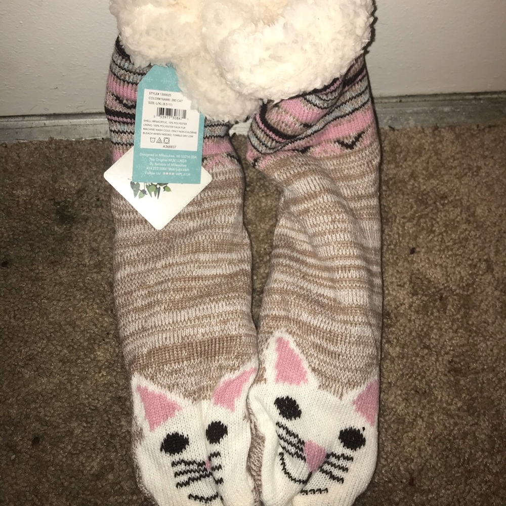 Fuzzy Cat Socks